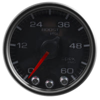 Autometer Spek-Pro Gauge Boost 2 1/16in 60psi Stepper Motor W/Peak & Warn Blk/Black - Burkken Auto Parts