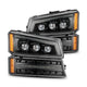 AlphaRex 03-06 Chevy Silverado 1500/2500HD/3500HD/Avalanche Alpha-Black NOVA LED Proj Headlights - Burkken Auto Parts