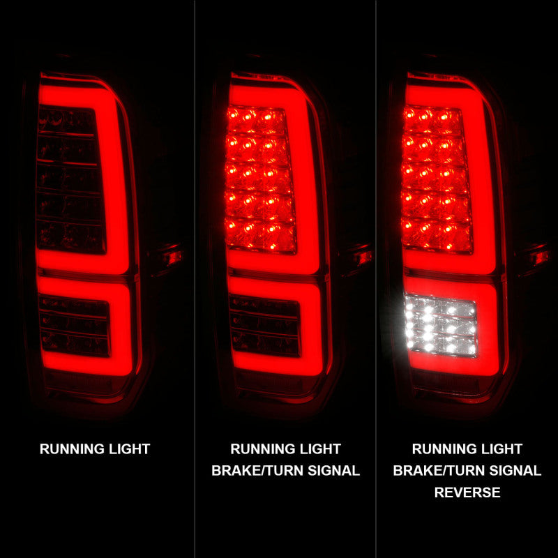 ANZO 2014-2021 Toyota Tundra LED Taillights Chrome Housing/Clear Lens - Burkken Auto Parts