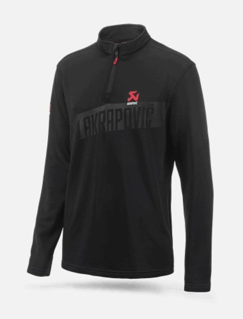 Akrapovic Mens Corpo Turtleneck Zip Black - Medium - Burkken Auto Parts