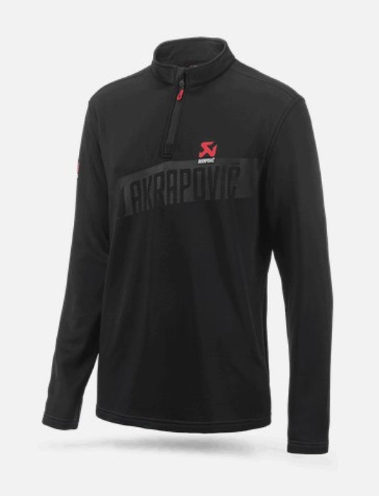 Akrapovic Mens Corpo Turtleneck Zip Black - Medium - Burkken Auto Parts