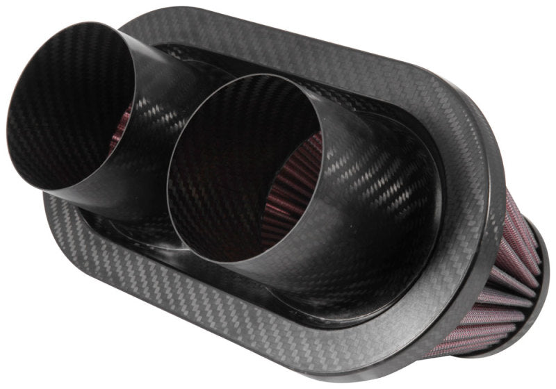 K&N Universal Air Filter - 3in Dual Flange / 10x5.125in Base / 6.375x3.0625in Top / 5.5in Height - Burkken Auto Parts
