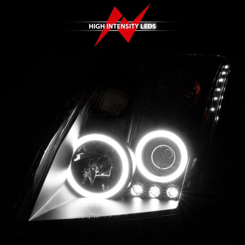 ANZO 2007-2012 Nissan Sentra Projector Headlights Black - Burkken Auto Parts
