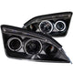 ANZO 2005-2007 Ford Focus Projector Headlights w/ Halo Black - Burkken Auto Parts