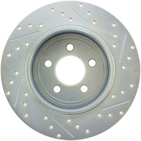 StopTech Select Sport 06-15 Dodge Charger/ 05-15 Chrysler 300 Slotted/Drilled Right Rear Brake Rotor - Burkken Auto Parts