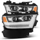 AlphaRex 19-20 Dodge Ram 1500 LUXX LED Proj Headlights Plank Chrome w/Activ Light/Seq Signal/DRL - Burkken Auto Parts
