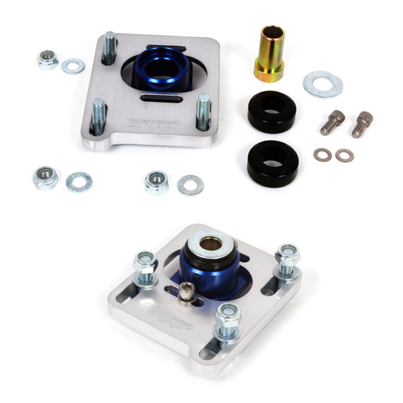 BBK 94-04 Mustang Caster Camber Plate Kit - Silver Anodized Finish - Burkken Auto Parts
