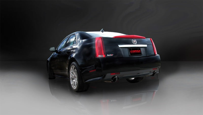 Corsa 2009-2014 Cadillac CTS Sedan V 6.2L V8 Black Touring Axle-Back Exhaust - Burkken Auto Parts