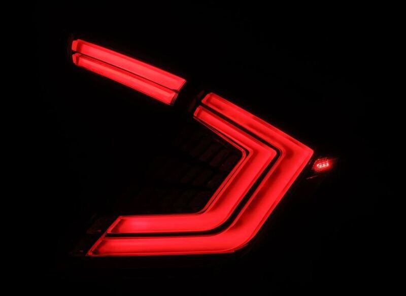 AlphaRex 16-21 Honda Civic Hatchback / Type-R FK8 Nova-Series LED Tail Lights - Clear Smoke - Burkken Auto Parts