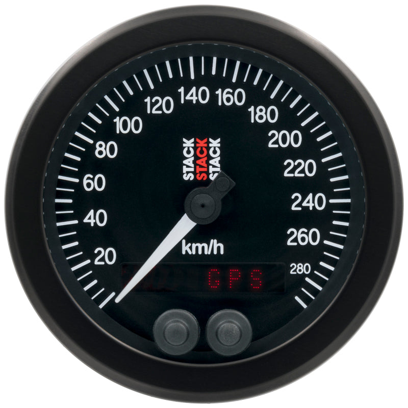 Autometer Stack Instruments 88mm 0-290 KM/H GPS Speedometer - Black - Burkken Auto Parts