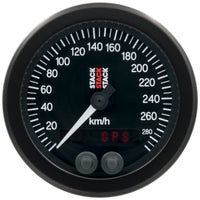 Autometer Stack Instruments 88mm 0-290 KM/H GPS Speedometer - Black - Burkken Auto Parts