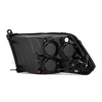 AlphaRex 09-18 RAM 1500 PRO-Series Proj Headlights Alpha-Black w/Sequential Signal & Top/Middle DRL - Burkken Auto Parts