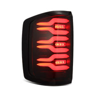 AlphaRex 14-18 Chevrolet Silverado Luxx-Series LED Tail Lights Black w/Activ Light/Seq Signal - Burkken Auto Parts