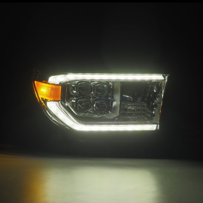 AlphaRex 07-13 Toyota Tundra / 08-17 Sequoia NOVA LED Proj HL Chrome w/Actv Light Seq. Sig + DRL - Burkken Auto Parts