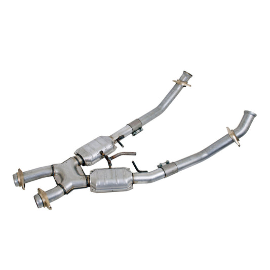 BBK 94-95 Mustang 5.0 High Flow X Pipe With Catalytic Converters - 2-1/2 - Burkken Auto Parts