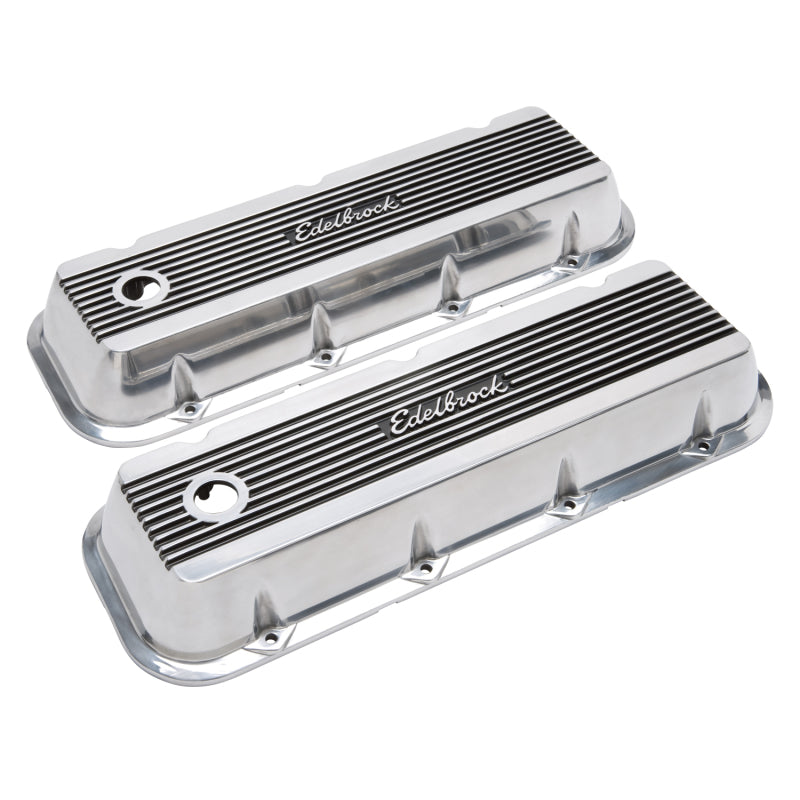 Edelbrock Valve Cover Elite II Chevrolet 1965 and Later 396-502 Big Block V8 Polished - Burkken Auto Parts
