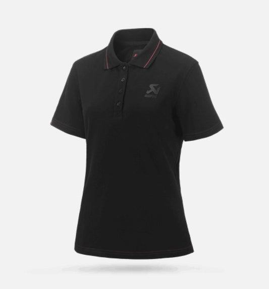 Akrapovic Corpo Polo Black Womens - M - Burkken Auto Parts