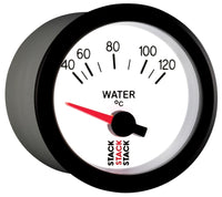 Autometer Stack 52mm 40-120 Deg C M10 Male Electric Water Temp Gauge - White - Burkken Auto Parts