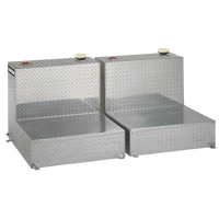 Tradesman Aluminum Twin L-Shape Liquid Storage Tank (96 Gallon Capacity) - Brite - Burkken Auto Parts