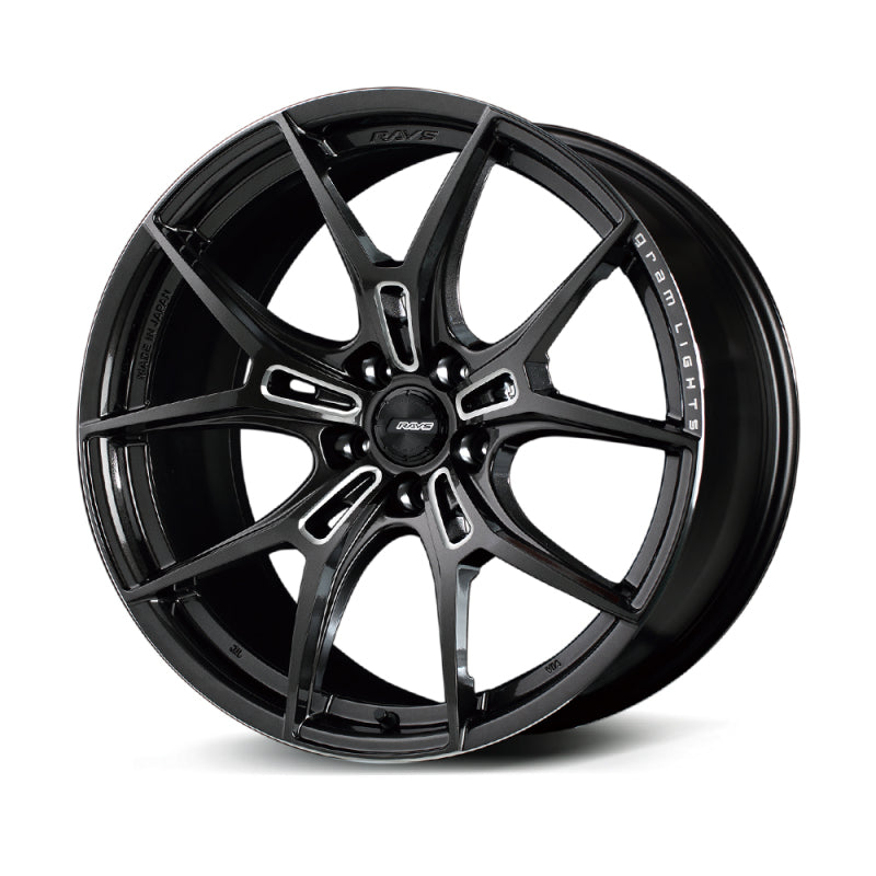 Gram Lights 57FXZ 20x9.5 +25 5x112 Super Dark Gunmetal and Machining Rim Edge DC Wheel - Burkken Auto Parts