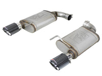 aFe MACH Force Xp SS Axle Back Exhaust System w/ Carbon Fiber Tips 15-17 Ford Mustang GT V8-5.0L - Burkken Auto Parts