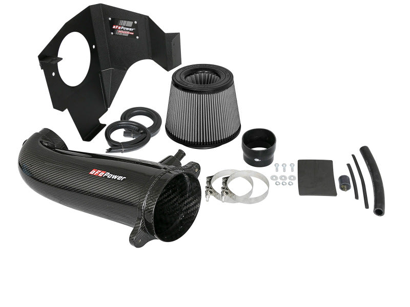 aFe POWER Magnum FORCE Carbon Fiber Stage 2 Track Series Pro Dry S CAIS - 11-18 Dodge Challenger V8 - Burkken Auto Parts