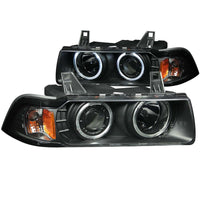 ANZO 1992-1998 BMW 3 Series E36 Projector Headlights w/ Halo Black (CCFL) G2 - Burkken Auto Parts