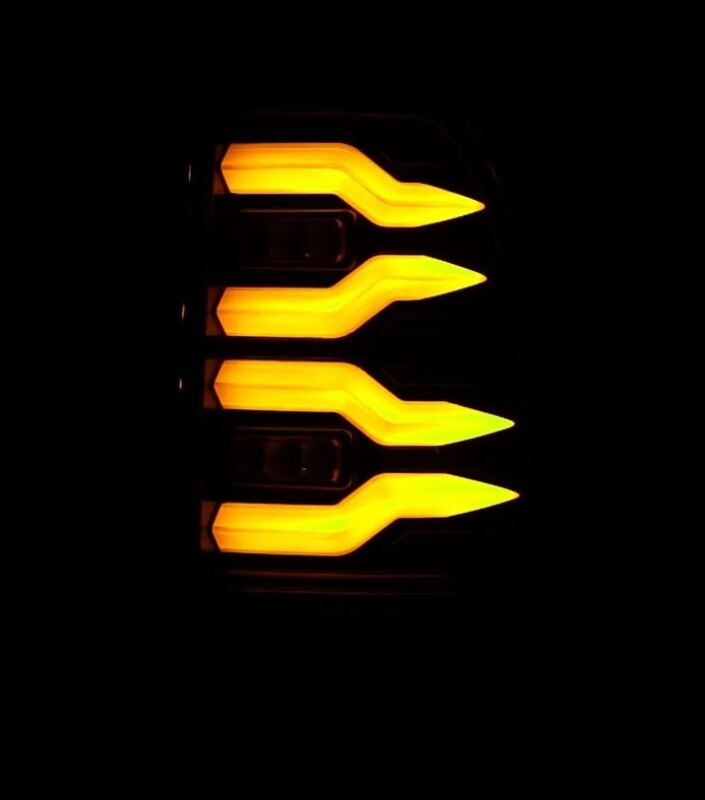 AlphaRex 97-03 Ford F150 / 99-16 Ford F250/F350/F450/F550 LUXX-Series LED Tail Lights - Black - Burkken Auto Parts