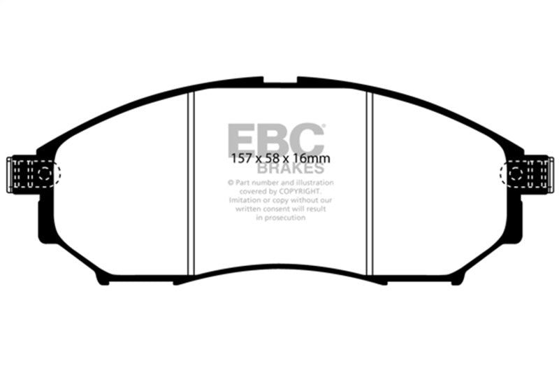 EBC 08-13 Infiniti EX35 3.5 Greenstuff Front Brake Pads - Burkken Auto Parts