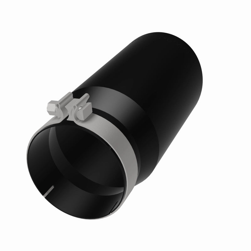 MagnaFlow Tip Stainless Black Coated Single Wall Round Single Outlet 6in Dia 5in Inlet 13in L - Burkken Auto Parts