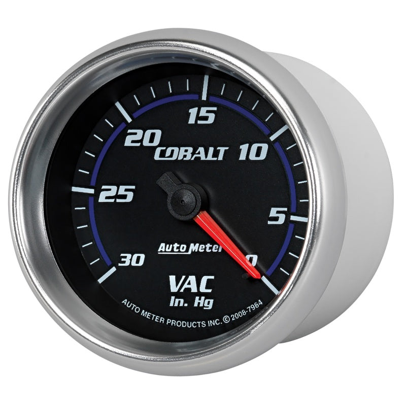 Autometer Cobalt 2-5/8in. / 0-30 IN HG / Mechanical Vacuum Gauge - Burkken Auto Parts
