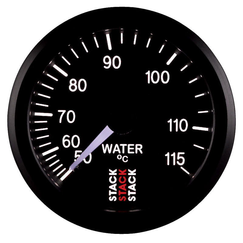 Autometer Stack Instruments 52mm 50-115 Celsius 3/8 BSPT (M) Mechanical Water Temp Gauge - Black - Burkken Auto Parts