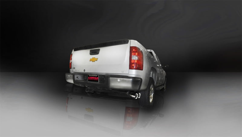 Corsa 2011-2013 Chevrolet Silverado Crew Cab/Short Bed 1500 6.2L V8 Polished Sport Cat-Back Exhaust - Burkken Auto Parts