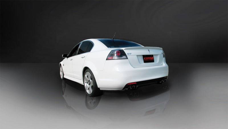 Corsa 2008-2009 Pontiac G8 GXP 6.0L V8 Sport Cat-Back w/ Dual 3in Black Tips - Burkken Auto Parts