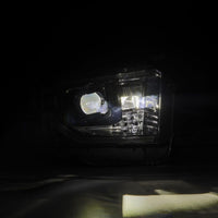 AlphaRex 14-21 Toyota Tundra LUXX-Series LED Proj Headlights Alpha-Blk w/Actv Light & Seq. Sig + DRL - Burkken Auto Parts