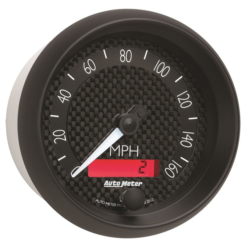 Autometer GT Series 3-3/8in In Dash 0-160 MPH Electronic Programmable Speedometer - Burkken Auto Parts
