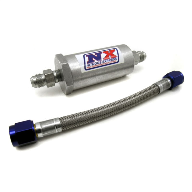 Nitrous Express 4AN Pure-Flo N2O Filter & 7 Stainless Hose (Lifetime Cleanable) - Burkken Auto Parts