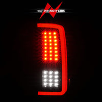 ANZO 2007-2013 Chevrolet Silverado1500/ 2500/ 3500 LED Tail Lights w/ Light Bar Black Housing Smoke - Burkken Auto Parts