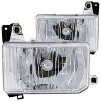 ANZO 1988-1989 Nissan Hardbody Crystal Headlights Chrome - Burkken Auto Parts