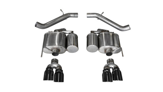 Corsa 2016-2019 Cadillac ATS-V 3.6T 4in Black Sport Axle-Back Exhaust - Burkken Auto Parts
