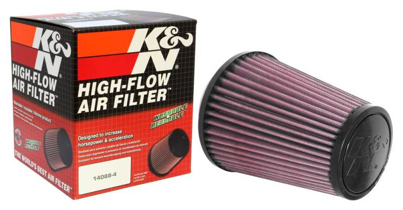 K&N Universal Tapered Filter 3.125in Flange ID x 5in Base OD x 3.5in Top OD x 6in Height - Burkken Auto Parts