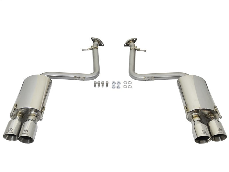 aFe Takeda 16-17 Lexus RC 200T 2.0L (t) 2in. SS Axle-Back Exhaust System w/Polished Tips - Burkken Auto Parts