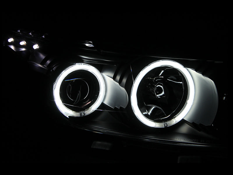 ANZO 2008-2010 Scion Xb Projector Headlights w/ Halo Black - Burkken Auto Parts