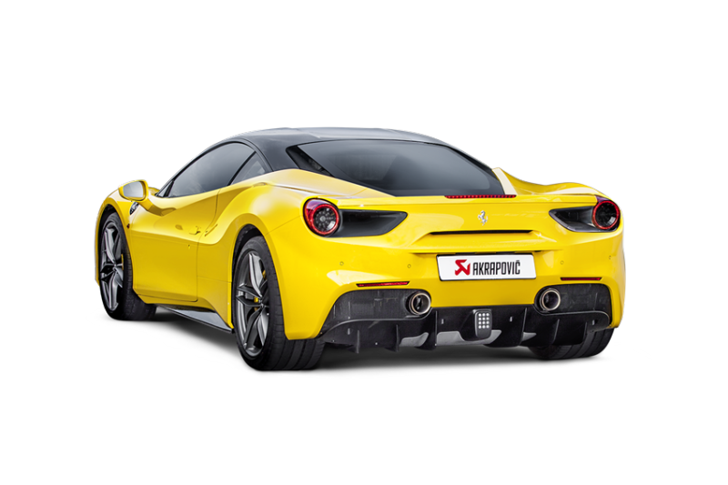 Akrapovic 16-17 Ferrari 488 GTB/488 Spyder Slip-On Line (Titanium) w/ Carbon Tips - Burkken Auto Parts