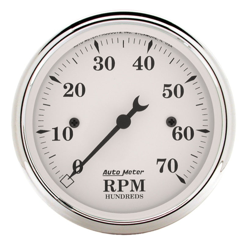 Autometer 3 1/8 inch 7000rpm Old Tyme Tachometer - Burkken Auto Parts