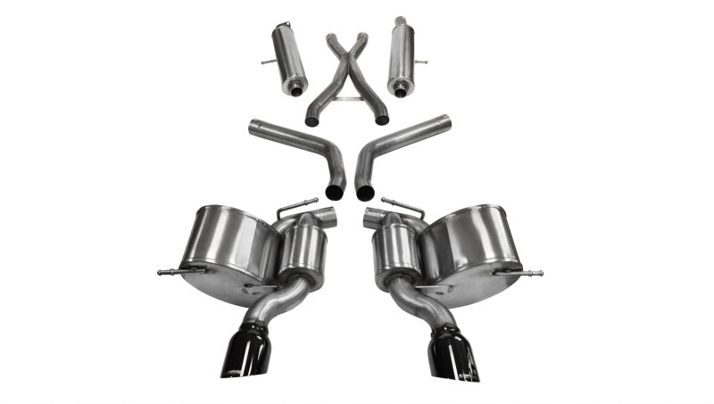 Corsa 2012-2013 Jeep Grand Cherokee 6.4L V8 Black Sport Cat-Back Exhaust - Burkken Auto Parts