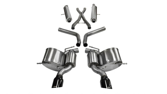Corsa 2012-2013 Jeep Grand Cherokee 6.4L V8 Black Sport Cat-Back Exhaust - Burkken Auto Parts