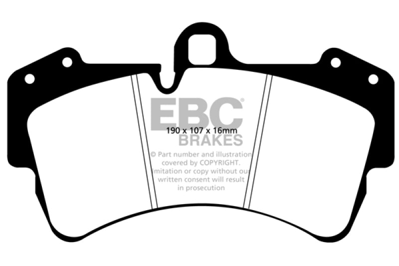 EBC 03-07 Porsche Cayenne 4.5 (350mm Rotors) Redstuff Front Brake Pads - Burkken Auto Parts