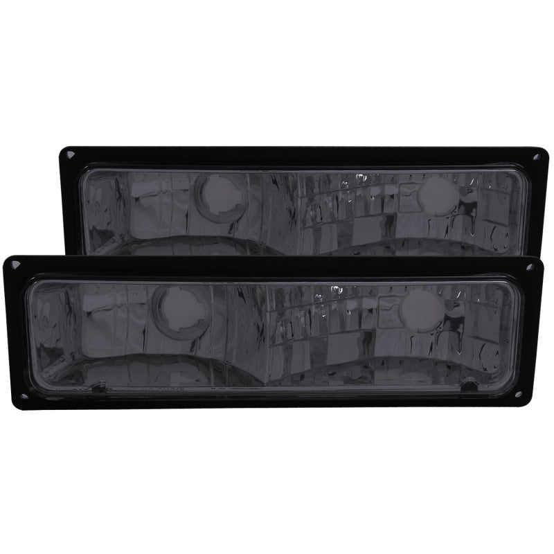 ANZO 1988-1998 Chevrolet C1500 Euro Parking Lights Smoke - Burkken Auto Parts