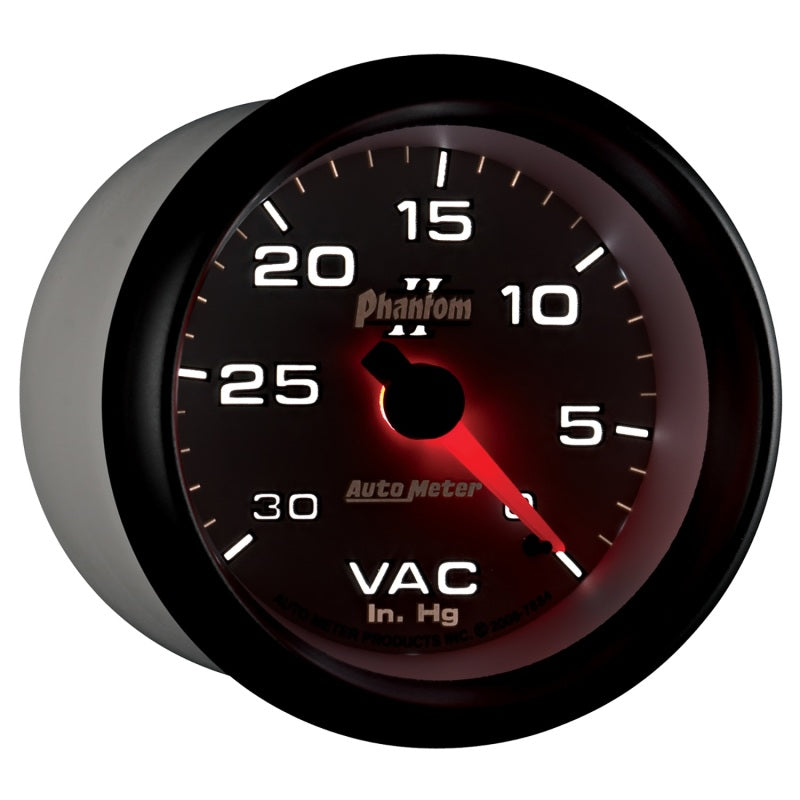 AutoMeter Gauge Vacuum 2-5/8in. 30Inhg Mechanical Phantom II - Burkken Auto Parts